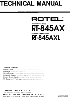 Rotel RT-845AX-845AXL - Technical manual 
